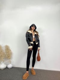 Siyah Premium Kürklü Kahve Biyeli Mont GausMONTGU00761