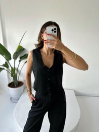 Siyah Premium Yelek Pantolon TakımGausTAKIMGU001883