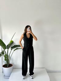 Siyah Premium Yelek Pantolon TakımGausTAKIMGU001883