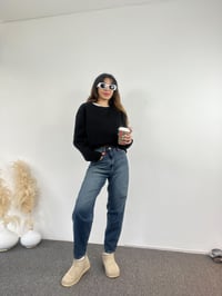 Siyah Şardonlu Basic Sweat GausSWEATSHIRTGU00708