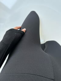 Siyah Şardonlu Fitilli Toparlayıcı Tayt GausTAYTGU002109