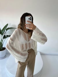 Sofia Beyaz Ajurlu TrikoGausTRİKOGU001691