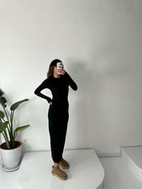 Solen Siyah Sırt Dekolteli Maxi ElbiseGausELBİSEGU002131