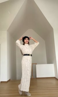Suave Krem Uzun ElbiseGausELBİSEGU00094