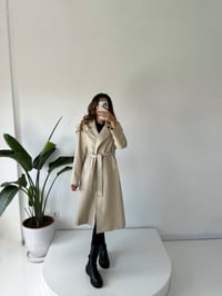 Taş Deri Uzun TrençkotGausKABANGU001881