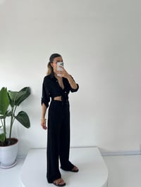 Tierra Siyah Gömlek Detaylı Tulum GausTULUMGU001490