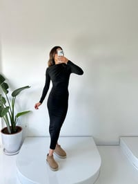 Tokyo Siyah Drapeli Maxi ElbiseGausELBİSEGU002090