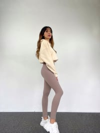 Toprak Rengi İçi Şardonlu Fitilli TaytGausTAYTGU00611