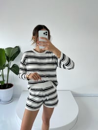 Triko Çizgili Şortlu İkili Takım GausTAKIMGU001454
