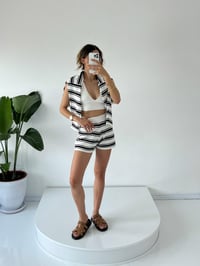 Triko Çizgili Şortlu İkili Takım GausTAKIMGU001454