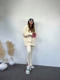 Valeria Ekru  Fermuar Detaylı Şardonlu İkili TakımGausTAKIMGU00693