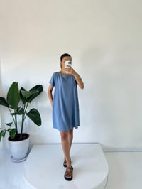 Viernes Mavi Cepli Salaş ElbiseGausELBİSEGU001519