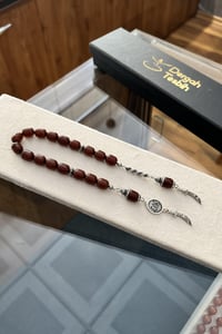  İsimli Sıkma Kehribar Gümüş Tasarım Zaza Tesbih