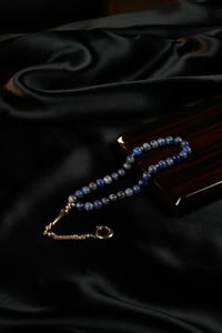 14 Ayar Altın Ayyıldız Tasarım Orjinal Lapis Lazuli  Tesbih