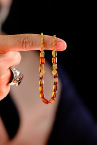 14 Ayar Altın Tasarımlı Rus Damla Kehribar Zaza Tesbih (Amber), (مسبحة قطرة كهريبار)