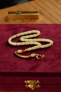 Bilek Boy Damla Kehribar Gümüş  Gold Ayyıldız Tasarım Kapsül Model Tesbih (Amber), (مسبحة قطرة كهريبار)