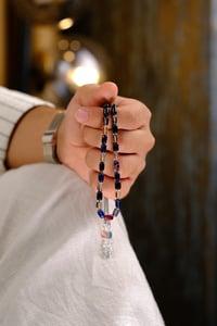Bilek Boy Gümüş Püskül Ateş-i Kehribar Tesbih