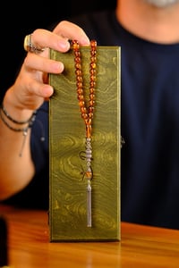 Bilek Boy Litvanya Damla Kehribar Gümüş Tasarım Tesbih (Amber), (مسبحة قطرة كهريبار)