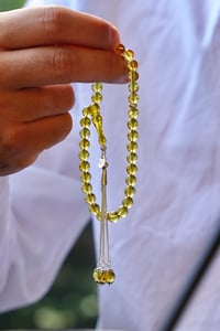 Bilek Boy Orjinal Damla Kehribar Gümüş Tasarım Tesbih (Amber), (مسبحة قطرة كهريبار)