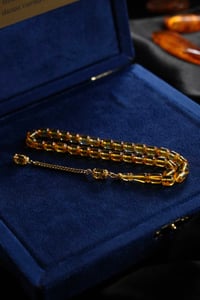 Bilek Boy Orjinal Damla Kehribar Kapsül Model Gümüş Gold Tasarım Tesbih 
