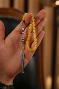 Bilek Boy Özel Nakkaş Tasarım İmame Orjinal Damla Kehribar Tesbih  (Amber), (مسبحة قطرة كهريبار)