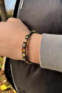 Damla Kehribar Makroma Örme Bileklik