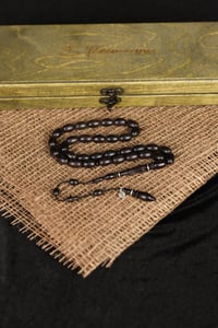 El Cilası El Oyması Üst Düzey Çekim Şükrü Baba Premium Serisi Black Wood Tesbih