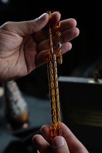 Eski Alman Zar Ateş Kehribar Tesbih (Antique Faturan Amber)