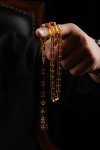 Eski Alman Zar Ateş Kehribar Tesbih (Antique Faturan Amber)