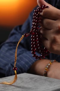 Eski Usül Basık Model 99'luk Sıkma Kehribar Namaz Tesbihi