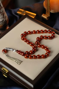 Eski Usul Rüzgar Gülü Hareli Şahin Ağa Serisi Sıkma Kehribar Gümüş Cevşen Tasarım
