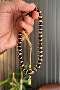 Gold Kaplama Oltu Taşı Tesbih 37