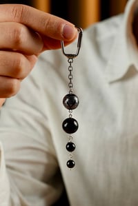 Gümüş İşleme Erzurum Oltu Taşı Anahtarlık 