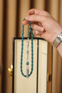 Harmony Serisi Gümüş Tasarım Ateş-i Sıkma Kehribar Tesbih