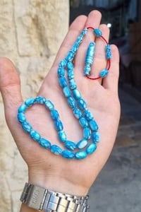 Ice Blue Yeni Galalith (Galanit) Tesbih Usta İşçiliği