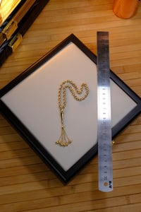 Kalem İşçilik Premium Tasarım 14 Ayar Altın Tesbih (4,5 x 7,5 mm)