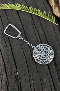 Kalkan Motif Gümüş Telkari Anahtarlık