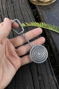 Kalkan Motif Gümüş Telkari Anahtarlık