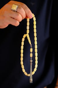 Kapsül Model Damla Kehribar Gümüş Tasarım Tesbih (Amber), (مسبحة قطرة كهريبار)