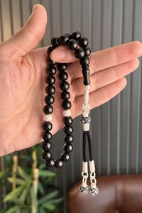 Kazaziye Örmesi Tasarımlı Oltu Taşı Tesbih