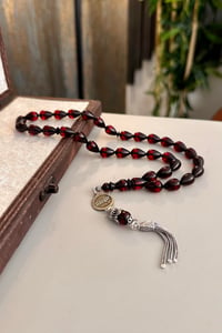 Kehribar Tesbih Gümüş İsim Tasarımlı
