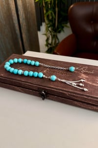 Kişiye Özel  Firuze Taşı Gümüş Tasarım Zaza Tesbih