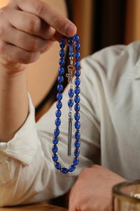 Kişiye Özel Gümüş İsim Tasarım Beyzi Model  Yeşil Ateş Kehribar Tesbih