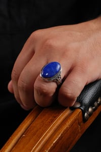 Lapis Lazuli Taşlı 925 Ayar Gümüş Yüzük