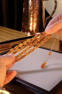 Master Mehmet Aydın Üst Düzey Koleksiyonluk Eski Osmanlı Sıkma Kehribar Tesbih (Antique Faturan Amber Beads فاتوران عنبر خرز عتيق)