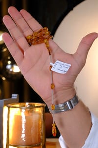 Master Mehmet Aydın Üst Düzey Koleksiyonluk Eski Osmanlı Sıkma Kehribar Tesbih (Antique Faturan Amber Beads فاتوران عنبر خرز عتيق)