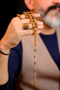 Master Mücahit Şener Otantik Oyma Serisi Beyzi Kesim Öd(Ud) AğacıTesbih