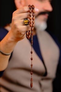 Master Mücahit Şener Otantik Oyma Serisi Kapsül Kesim Yı-Lan Ağacı Tesbih