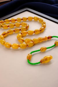 Master Veyis Uygur Üst Düzey Koleksiyonluk Eski Osmanlı Sıkma Kehribar Tesbih (Antique Faturan Amber Beads فاتوران عنبر خرز عتيق)