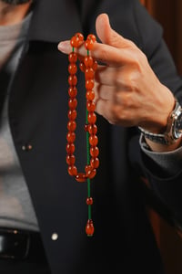 Mehmet Can Özbek Usta İşçiliği Osmanlı Sıkma Kehribar Tesbih (Antique Faturan Amber Beads فاتوران عنبر خرز عتيق)